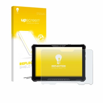 Face avant d’un emballage produit avec le logo de la marque upscreen. À côté, l’appareil Dell Pro Rugged 12 RA02260 est représ
