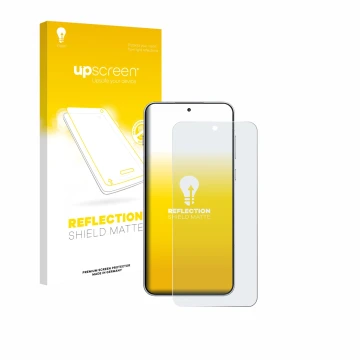 Face avant d’un emballage produit avec le logo de la marque upscreen. À côté, l’appareil OnePlus 15R est représenté avec la pr