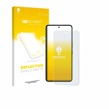 Face avant d’un emballage produit avec le logo de la marque upscreen. À côté, l’appareil Nubia Neo 3 GT 5G est représenté avec