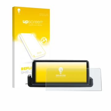 Face avant d’un emballage produit avec le logo de la marque upscreen. À côté, l’appareil Junsun Carplay 10.25