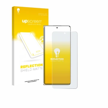 Face avant d’un emballage produit avec le logo de la marque upscreen. À côté, l’appareil Huawei Mate X7 est représenté avec la