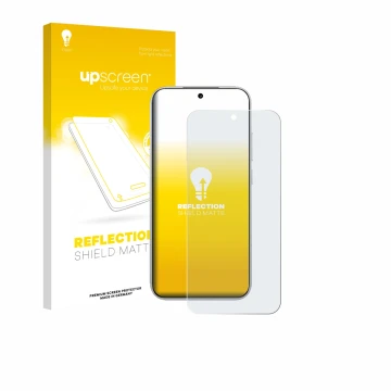 Face avant d’un emballage produit avec le logo de la marque upscreen. À côté, l’appareil Xiaomi Poco F8 Pro est représenté ave