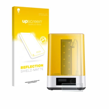 Face avant d’un emballage produit avec le logo de la marque upscreen. À côté, l’appareil Anycubic Wash & Cure 3 est représenté