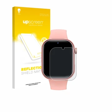 Face avant d’un emballage produit avec le logo de la marque upscreen. À côté, l’appareil Naixues Kids Smartwatch GPS est repré
