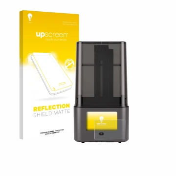 Face avant d’un emballage produit avec le logo de la marque upscreen. À côté, l’appareil Anycubic Photon Mono 4 Ultra est repr