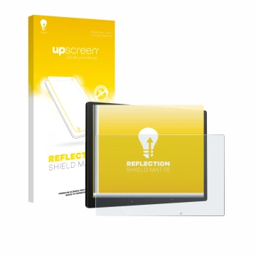Face avant d’un emballage produit avec le logo de la marque upscreen. À côté, l’appareil Atoto X10 10