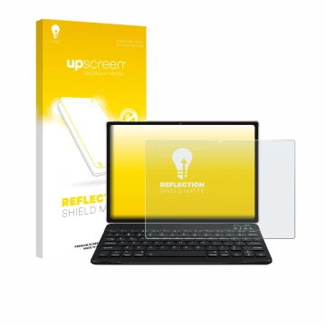 Face avant d’un emballage produit avec le logo de la marque upscreen. À côté, l’appareil DEERTiME E9 10.1