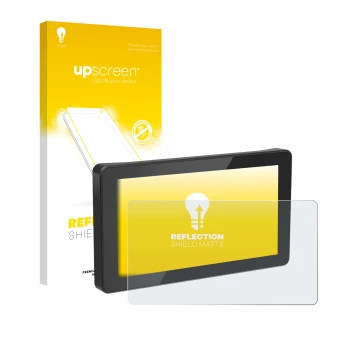 Face avant d’un emballage produit avec le logo de la marque upscreen. À côté, l’appareil Innovv N1 5.5