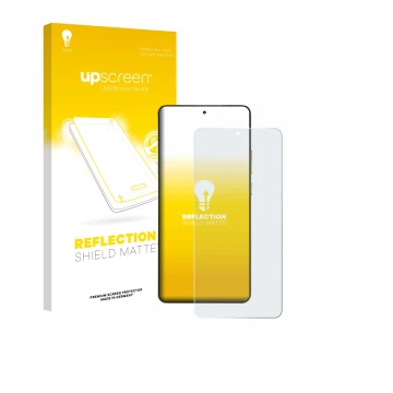 Face avant d’un emballage produit avec le logo de la marque upscreen. À côté, l’appareil Motorola Signature 165 est représenté