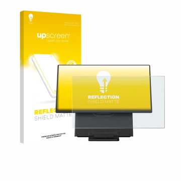 Face avant d’un emballage produit avec le logo de la marque upscreen. À côté, l’appareil Blackview Table 10 23.8