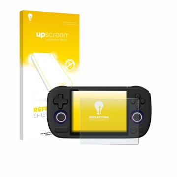 Face avant d’un emballage produit avec le logo de la marque upscreen. À côté, l’appareil Ayaneo Pocket Air Mini est représenté