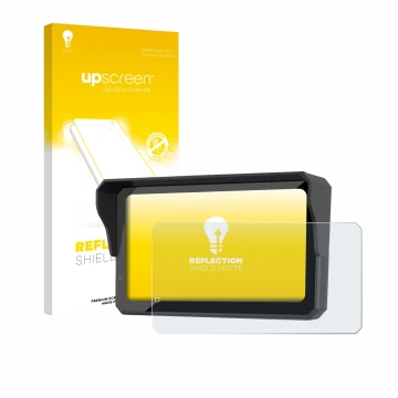 Face avant d’un emballage produit avec le logo de la marque upscreen. À côté, l’appareil Carpuride W602S Pro est représenté av