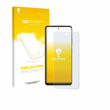 Face avant d’un emballage produit avec le logo de la marque upscreen. À côté, l’appareil Oppo A5x 4G est représenté avec la pr