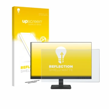 Face avant d’un emballage produit avec le logo de la marque upscreen. À côté, l’appareil Lenovo L24-4e est représenté avec la 