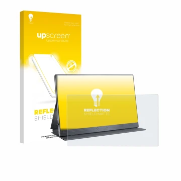 Face avant d’un emballage produit avec le logo de la marque upscreen. À côté, l’appareil CUIUIC GS156B2 est représenté avec la