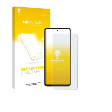 Face avant d’un emballage produit avec le logo de la marque upscreen. À côté, l’appareil realme P4x 5G est représenté avec la 