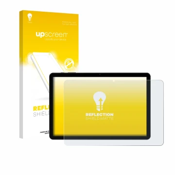 Face avant d’un emballage produit avec le logo de la marque upscreen. À côté, l’appareil Doogee Tab G5 est représenté avec la 