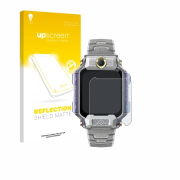 Face avant d’un emballage produit avec le logo de la marque upscreen. À côté, l’appareil Imoo Watch Phone X10 est représenté a