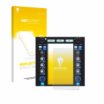 Face avant d’un emballage produit avec le logo de la marque upscreen. À côté, l’appareil Rane System One est représenté avec l