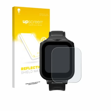 Face avant d’un emballage produit avec le logo de la marque upscreen. À côté, l’appareil Insta360 GPS preview remote Built-In 