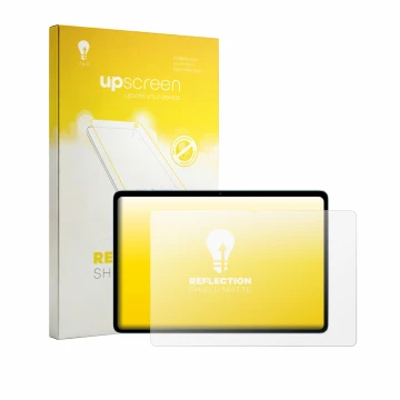 Face avant d’un emballage produit avec le logo de la marque upscreen. À côté, l’appareil Teclast P35 est représenté avec la pr