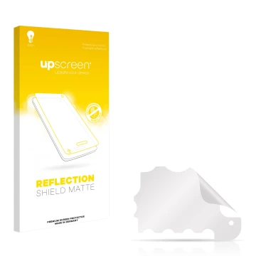 Face avant d’un emballage produit avec le logo de la marque upscreen. À côté se trouve la protection d’écran correspondante.