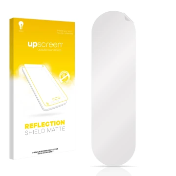 Face avant d’un emballage produit avec le logo de la marque upscreen. À côté se trouve la protection d’écran correspondante.