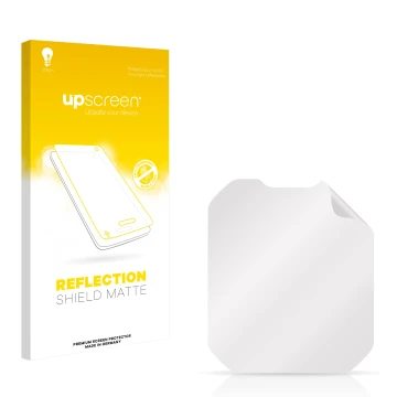 Face avant d’un emballage produit avec le logo de la marque upscreen. À côté se trouve la protection d’écran correspondante.