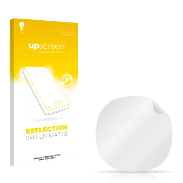 Face avant d’un emballage produit avec le logo de la marque upscreen. À côté se trouve la protection d’écran correspondante.