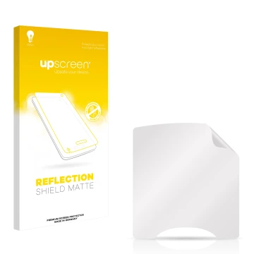 Face avant d’un emballage produit avec le logo de la marque upscreen. À côté se trouve la protection d’écran correspondante.