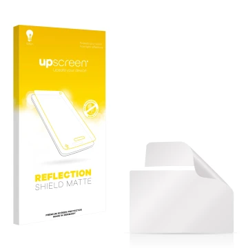 Face avant d’un emballage produit avec le logo de la marque upscreen. À côté se trouve la protection d’écran correspondante.