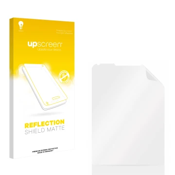 Face avant d’un emballage produit avec le logo de la marque upscreen. À côté se trouve la protection d’écran correspondante.