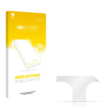 Face avant d’un emballage produit avec le logo de la marque upscreen. À côté se trouve la protection d’écran correspondante.