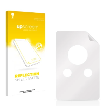 Face avant d’un emballage produit avec le logo de la marque upscreen. À côté se trouve la protection d’écran correspondante.