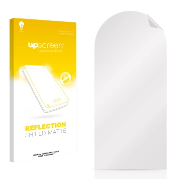 Face avant d’un emballage produit avec le logo de la marque upscreen. À côté se trouve la protection d’écran correspondante.