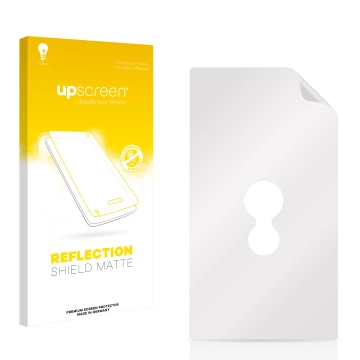 Face avant d’un emballage produit avec le logo de la marque upscreen. À côté se trouve la protection d’écran correspondante.