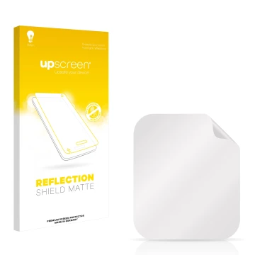 Face avant d’un emballage produit avec le logo de la marque upscreen. À côté se trouve la protection d’écran correspondante.