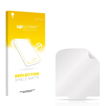 Face avant d’un emballage produit avec le logo de la marque upscreen. À côté se trouve la protection d’écran correspondante.