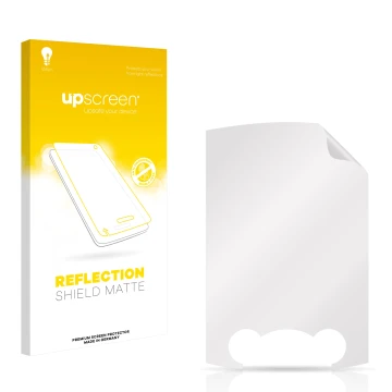 Face avant d’un emballage produit avec le logo de la marque upscreen. À côté se trouve la protection d’écran correspondante.