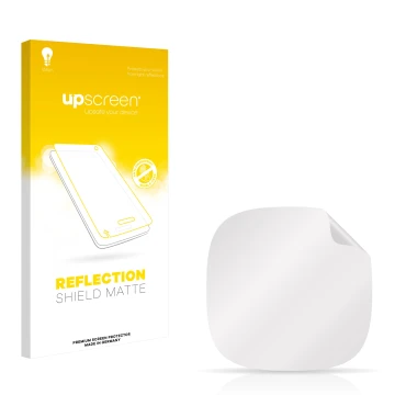 Face avant d’un emballage produit avec le logo de la marque upscreen. À côté se trouve la protection d’écran correspondante.