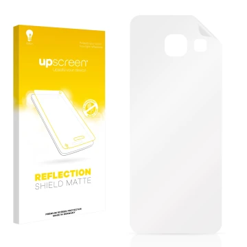 Face avant d’un emballage produit avec le logo de la marque upscreen. À côté se trouve la protection d’écran correspondante.