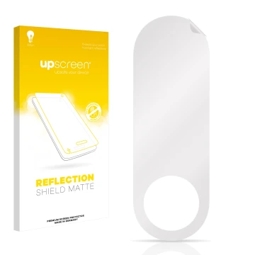 Face avant d’un emballage produit avec le logo de la marque upscreen. À côté se trouve la protection d’écran correspondante.