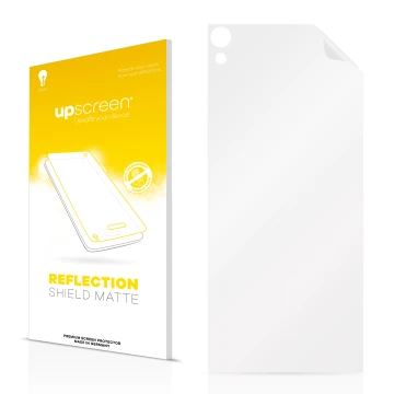 Face avant d’un emballage produit avec le logo de la marque upscreen. À côté se trouve la protection d’écran correspondante.