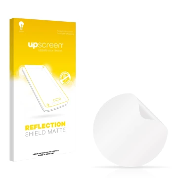 Face avant d’un emballage produit avec le logo de la marque upscreen. À côté se trouve la protection d’écran correspondante.