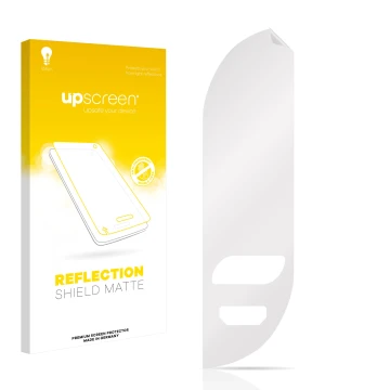 Face avant d’un emballage produit avec le logo de la marque upscreen. À côté se trouve la protection d’écran correspondante.