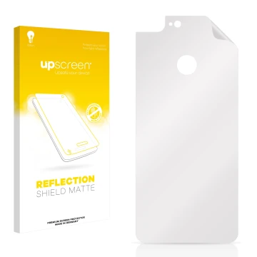 Face avant d’un emballage produit avec le logo de la marque upscreen. À côté se trouve la protection d’écran correspondante.