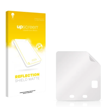 Face avant d’un emballage produit avec le logo de la marque upscreen. À côté se trouve la protection d’écran correspondante.