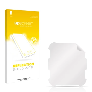 Face avant d’un emballage produit avec le logo de la marque upscreen. À côté se trouve la protection d’écran correspondante.