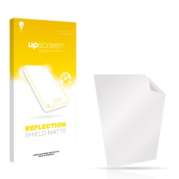 Face avant d’un emballage produit avec le logo de la marque upscreen. À côté se trouve la protection d’écran correspondante.