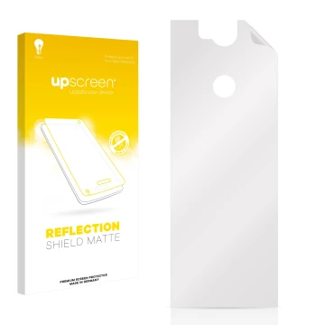 Face avant d’un emballage produit avec le logo de la marque upscreen. À côté se trouve la protection d’écran correspondante.